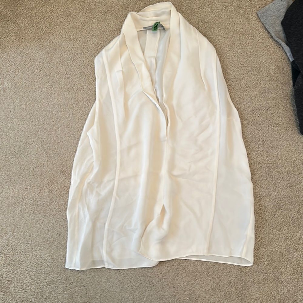 Vince XS cream Shell blouse tank NEW - Picture 1 of 4